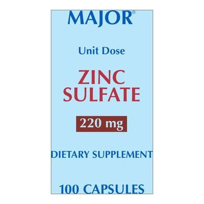 Mineral Supplement Zinc Sulfate 220 mg Strength Capsule 100 per Box (1215377_BX)