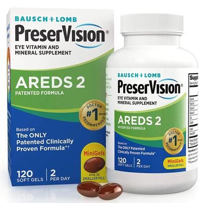 PreserVision Areds 2 Eye Vitamin Supplement Ascorbic Acid / Vitamin E 2200 IU - 226 mg Strength Capsule 120 per Bottle (854031_BT)
