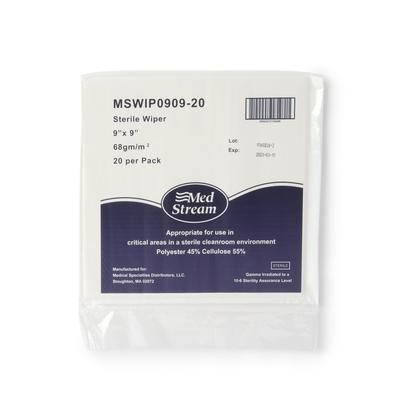 McKesson Cleanroom Wipe ISO Class 5 20 Count Bag 9 X 9 Inch Sterile Disposable (1139260_BG)