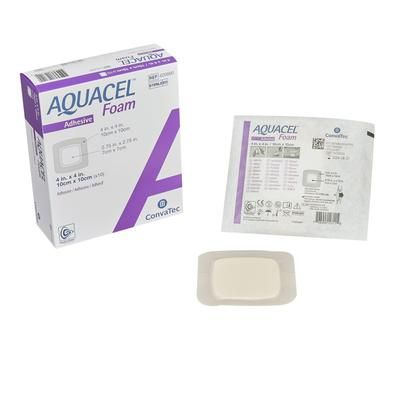 Aquacel Foam Dressing 4 X 4 Inch With Border Waterproof Film Backing Silicone Adhesive Square Sterile (1156827_BX)