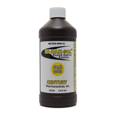 Di-Dak-Sol Diluted Dakin's Solution Wound Cleanser 16 oz. Twist Cap Bottle NonSterile Antimicrobial (1117691_EA)