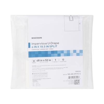 McKesson Orthopedic Drape Impervious U-Drape 52 W X 48 L Inch Sterile (1101291_PK)