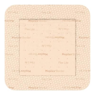 Mepilex Border Flex Lite Thin Foam Dressing 3 X 3 Inch With Border Film Backing Silicone Adhesive Square Sterile (1195996_CS)