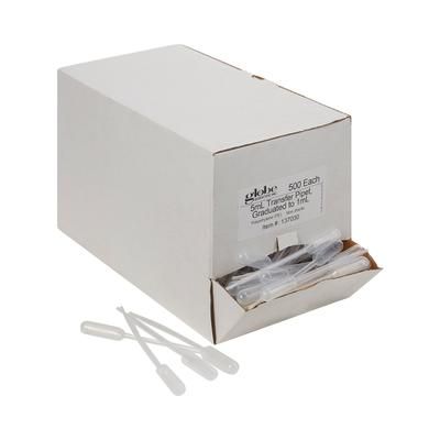 Globe Scientific Transfer Pipette 5 mL 0.25 mL Graduation Increments NonSterile (541271_CS)