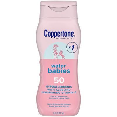 Coppertone Water Babies Sunscreen SPF 50 Lotion 8 oz. Bottle (1231877_EA)