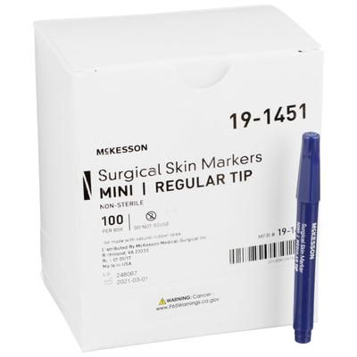 McKesson Skin Marker Prep-Resistant Gentian Violet Ink NonSterile Mini Regular Tip (1042455_BX)