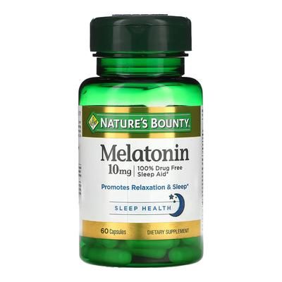 Nature's Bounty Natural Sleep Aid 60 per Bottle Capsule 10 mg Strength (1231640_BT)