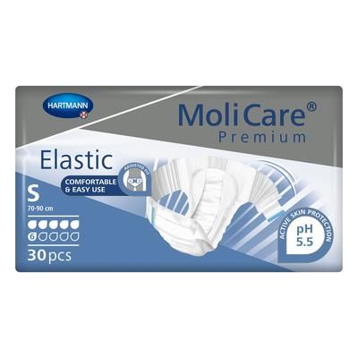 MoliCare Premium Elastic 6D Unisex Adult Incontinence Brief Small Disposable Moderate Absorbency (1174286_BG)
