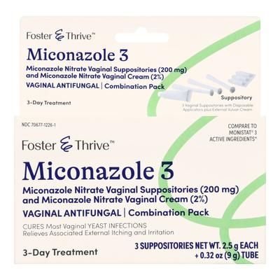 Foster & Thrive Vaginal Antifungal Kit 2% Strength / 200 mg Cream / Suppository (1244989_EA)