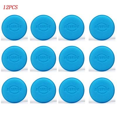 12Pcs Car Foam Sponge Wax Applicator Pads Detailing & Polishing Pad Kit For Car Waxing & Cleaning 12pcs Blue