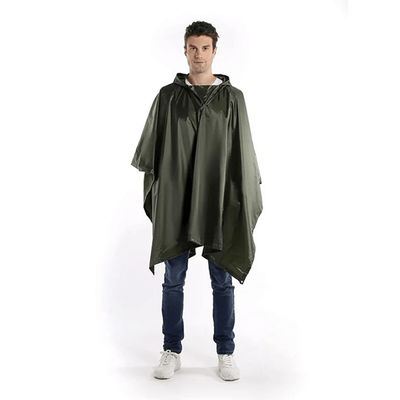 StormShield 3 in 1 Military Rain Poncho Waterproof Tent, Raincoat & Tarp In One army Green