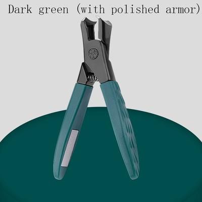 Anti Splash Nail Clippers, Special Single Heavy Duty Nail Trimmer For Thick Hard Large Household Nails dark Green