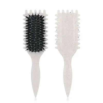 Women's Hair Comb, Hollow Shaped Curly Hair Comb With Multi Functional Scalp Massage & Anti Static Fluffy Hair Brush beige