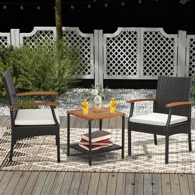 Outdoor Wicker Chairs,Weather Resistant PE Rattan With Soft Cushions,Heavy Duty Metal Frame,Perfect For Patio & Backyard Outdoor Wicker Chairs,Weather Resistant PE Rattan With Soft Cushions,Heavy Duty Metal Frame,Perfect For Patio & Backyard