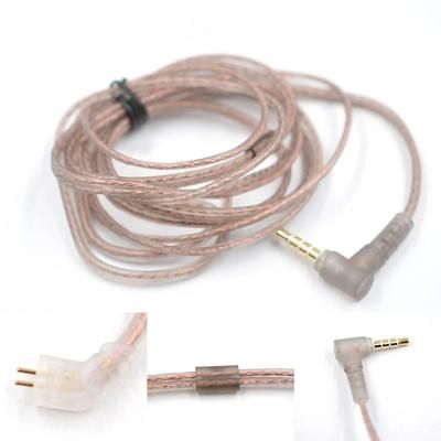 High Purity Copper Twisted Earphone Cable, Upgrade Cable Headset Wire For KZ CCA ZST ZSN Pro ZSR b Pin No Mic
