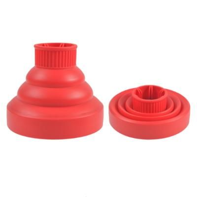 Foldable Silicone Hairdryer Diffuser Cover, Temperature Resistant For Curly Hair Styling red
