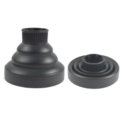 Foldable Silicone Hairdryer Diffuser Cover, Temperature Resistant For Curly Hair Styling black