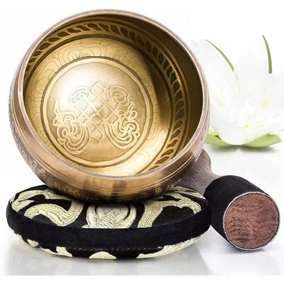 Miwayer Mini Tibetan Singing Bowl Handmade In Nepal Buddha Thumb Bowl For Meditation, Yoga, Stress Relief, And Healing 3.5 In Auspicious