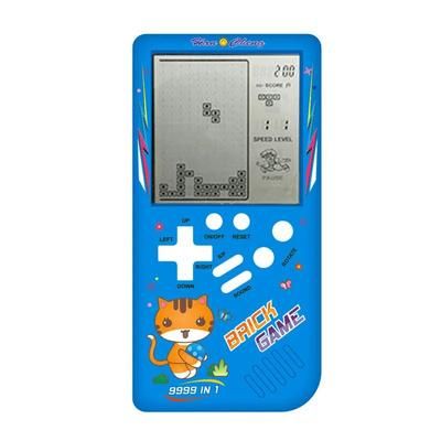 Mini Portable Retro Handheld Console, Classic Pocket BRICK Game Machine For Children Educational Puzzle Play blue