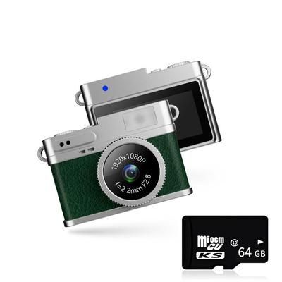 Xiaomi 1080P HD Mini Thumb Camera Screen Portable Student Sports Video Camera, Compact Campus & Travel Necklace peacock Green 64gb