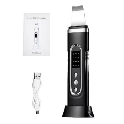 Ultrasonic Skin Scrubber Facial Cleansing Device b black No Box