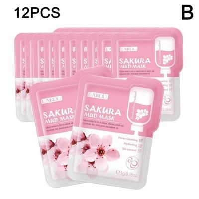 1 5 10PCs Bio Collagen Face Mask Deep Hydrating Overnight Mask For Wrinkle Reduction, Pore Shrinking & Brightening Skin 12pcs