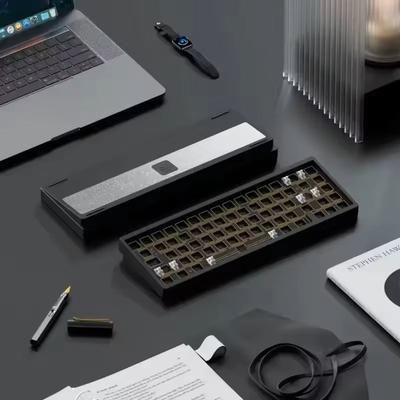 Aluminum Mechanical Keyboard Kit With RGB Wireless Bluetooth And Gasket Mount black