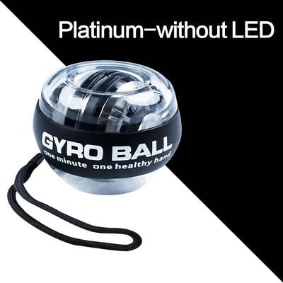 Square Gyroscopic Hand Trainer, Portable Wrist Strength Ball For Gym, Tennis, Cycling & Rock Climbing, Wrist Trainer platinum Without Led