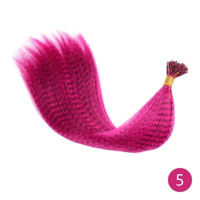 Feather Hair Extension, Tip Rainbow Synthetic Hairpiece, Fake Feather Hair For Women Kids Styling Or Cosplay 5 40cm (15.75in)