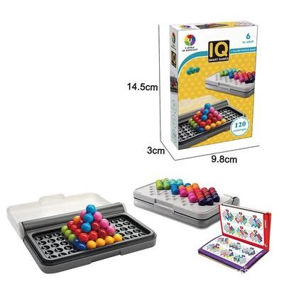 3D Pyramid Bead Puzzle Game,120 Challenges Brain Teaser For Kids, Montessori Learning Toy 2d