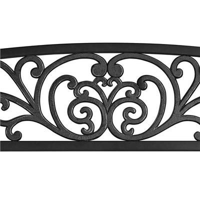 Antique Iron Patio Garden Bench Outdoor Yard Bench With Scroll Heart Design Rust Resistant Park Bench For Deck, Porch Antique Iron Patio Garden Bench Outdoor Yard Bench With Scroll Heart Design Rust Resistant Park Bench For Deck, Porch