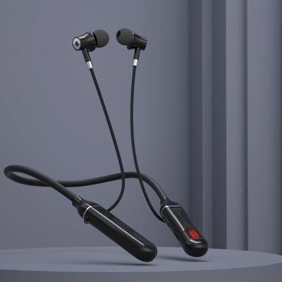 Wireless Neckband Earphones 5.3 Waterproof Magnetic Sports Headset With LED Display & Stereo Sound g07 Black