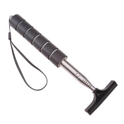 Stainless Steel Retractable Rearview Mirror Wiper Layered Brush Head For Easy Car Mirror Cleaning black