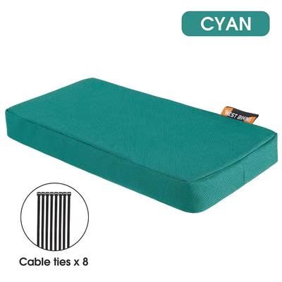 Soft Bike Rear Seat Cushion For Children Detachable Washable Back Seat Pad cyan