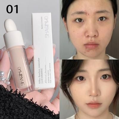 Silky Full Coverage Concealer, Cover Acne Marks & Spots, Dark Eye Circles, Face Brightening, Skin Whitening Concealer 01