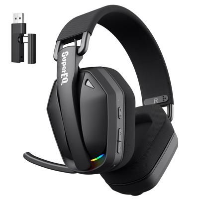 SuperEQ G19BT Wireless Gaming Headphones, Ultra light Bluetooth 5.4 Headset, Mic For PC PS5 Xbox EKSA Choice black