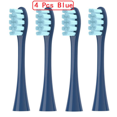 Soft DuPont Replacement Brush Heads Compatible With Oclean Sonic Electric Toothbrush 4 Pcs Blue