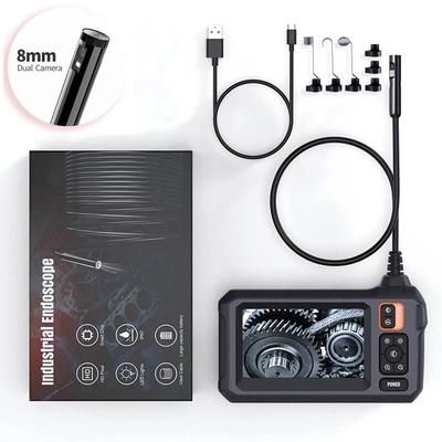Endoscope Camera With 4.3" IPS Screen HD Inspection Camera For Car Repair, Plumbing & Dark Areas 8mm Dual Lens 1m