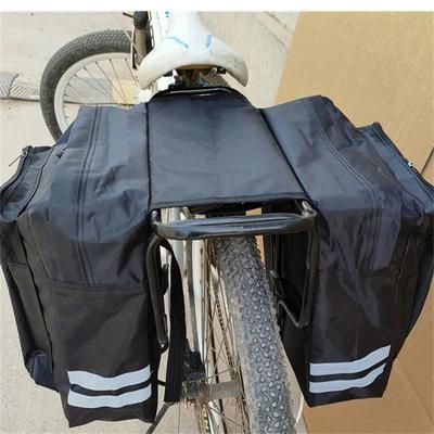 Cycling Double Side Camo Trunk Bag Bicycle Rear Rack Pannier For Mountain And Road Bikes black