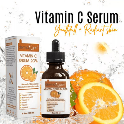 Dermaxgen Pure Vitamin C 20%+ E + Hyaluronic Acid Face Serum BEST Anti Wrinkle Dermaxgen Pure Vitamin C 20%+ E + Hyaluronic Acid Face Serum BEST Anti Wrinkle