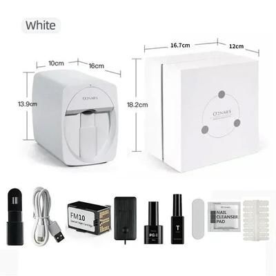 Smart Nail Printer With 3D Wireless Nail Art And Ink Cartridge printer White