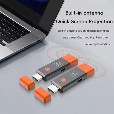 Wireless HDMI Transmitter And Receiver Kit Stream Video From PC, Laptop, Or Camera To TV Or Projector Instantly black