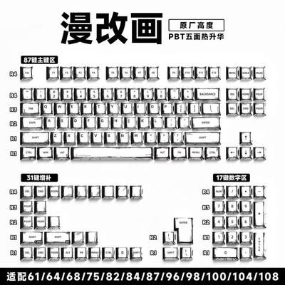 151 Key Manga Style Keycap Set PBT Cherry Profile Keycaps For Mechanical Gaming Keyboards 135 En Pack In Box