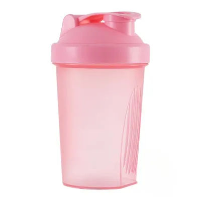 BPA Free Shaker Bottle With Stainless Steel Ball Leakproof Protein Shaker For Gym,Workout & Sports Mixes Powder Smoothly pink 400ml