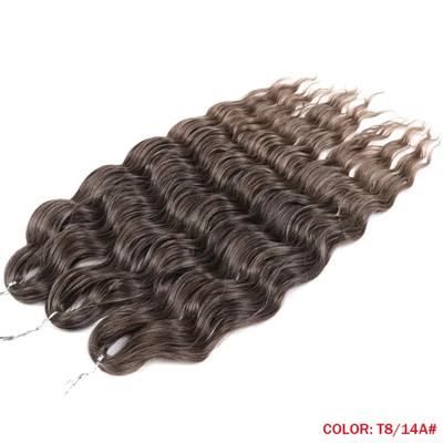 Noble Hair Synthetic Loose Deep Wave Braiding Hair Extensions Ombre Blonde Twist Crochet Curly Water Wave Braid tgpink12 24inches 60cm