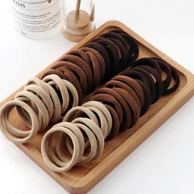 Black Hair Bands For Women Girls High Elastic Hair Ties Rubber Band Ponytail Holders Hairband Scrunchies Accessories 50pcs khaki