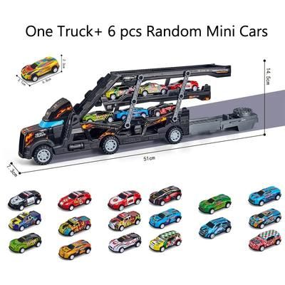 Large Deformation Transporter Truck Toy, Educational Folding Track Racing Car Model For Kids Birthday Gift black