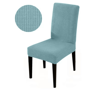 FlexFit Universal Elastic Chair Cover For Dining And Living lake Blue 2