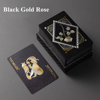 Premium Black Gold Playing Cards Waterproof Poker Deck For Magic & Board Games black Gold Rose
