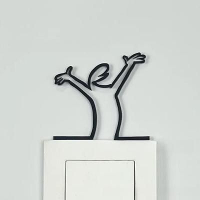La Linea Wall Decor Scolds 2, Minimalist Wall Art, DIY Home Ornament, Adhesive Wall Stickers For Modern Decor big 8 8cm